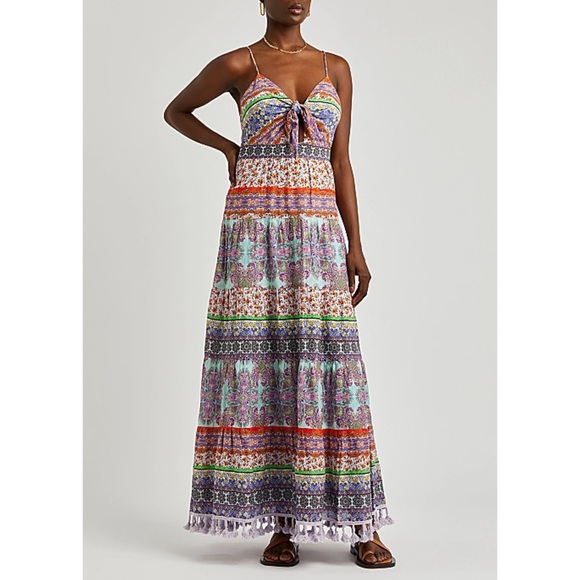Alice + Olivia Dresses & Skirts - Alice + Olivia Minka Floral Tassel-Fringe Maxi Dress